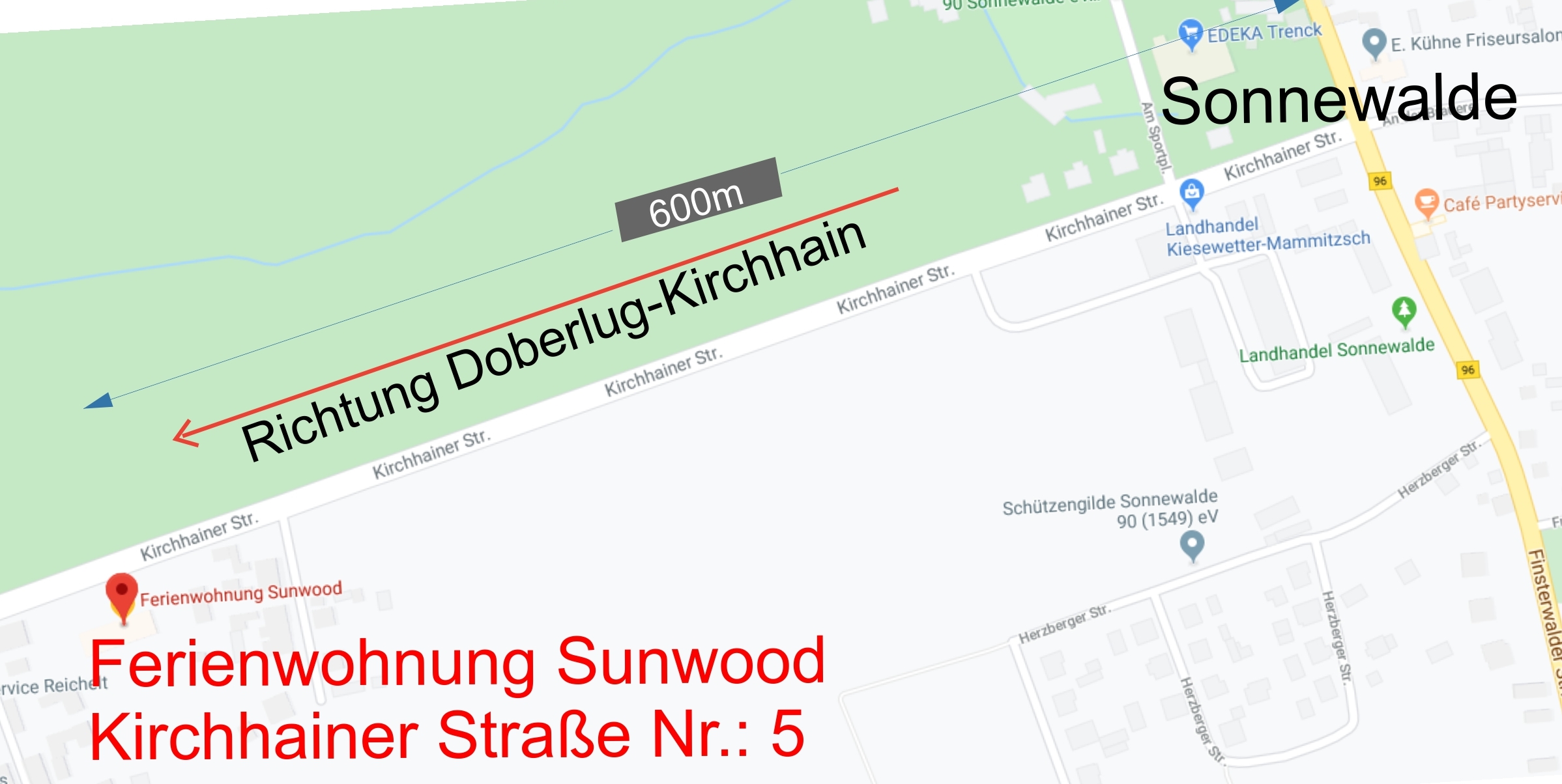 Anfahrt zur Ferienwohnung